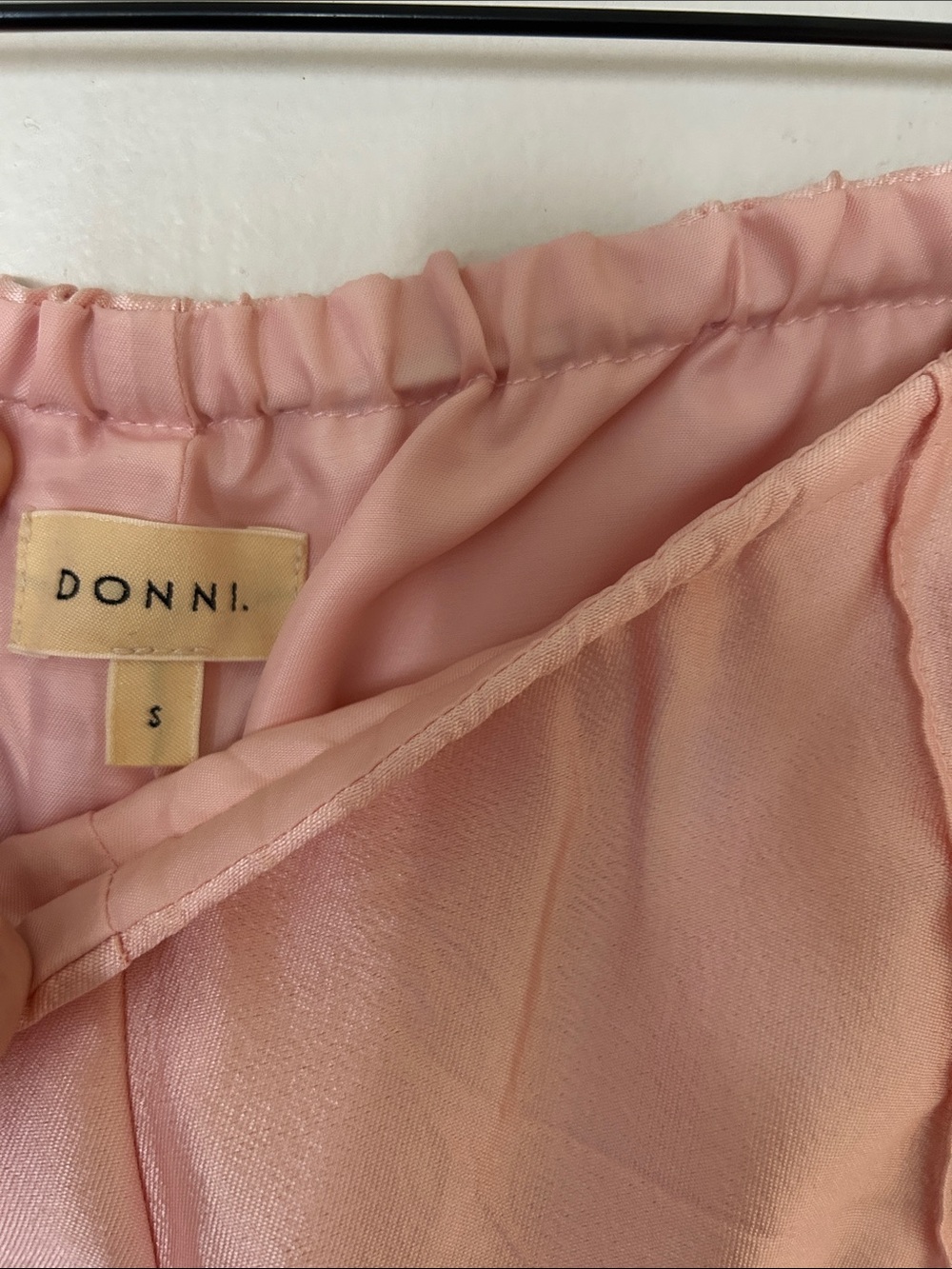 Donni Satin Pale Pink Pants - Picture 2 of 4